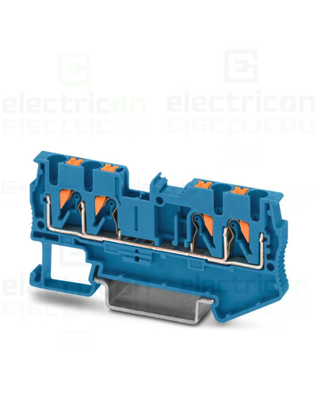 Clemă de derivație 4 mm² Clema șir, de trecere, 4 conexiuni, 0,14-4 mm²,albastru, PT 2,5-QUATTRO-BU, Phoenix Contact, 3209581 – 