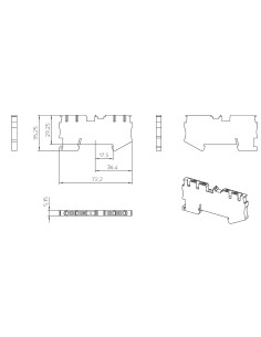 Clemă de derivație 4 mm² Clema șir, de trecere, 4 conexiuni, 0,14-4 mm²,albastru, PT 2,5-QUATTRO-BU, Phoenix Contact, 3209581 –  2