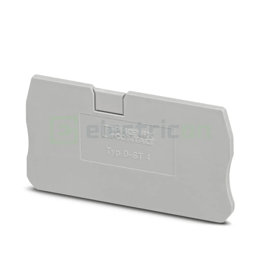 Clemă de derivație Element terminal pentru clemele șir, seria ST, gri, D-ST 4, Phoenix Contact, 3030420 – montaj rapid și sigur 