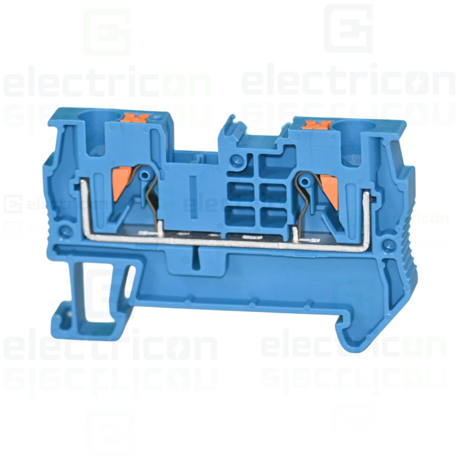 Clemă de derivație 4 mm² Clema șir, de trecere, 2 conexiuni, 4 mm²,albastru, PT 4 BU, Phoenix Contact, 3211760 – montaj rapid și
