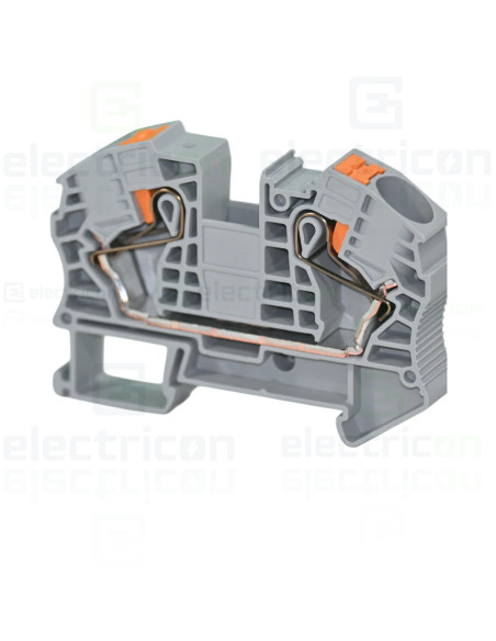 Clemă de derivație 16 mm² Clema șir, de trecere, 2 conexiuni, 16 mm²,gri, PT 16 N, Phoenix Contact, 3212138 – montaj rapid și si