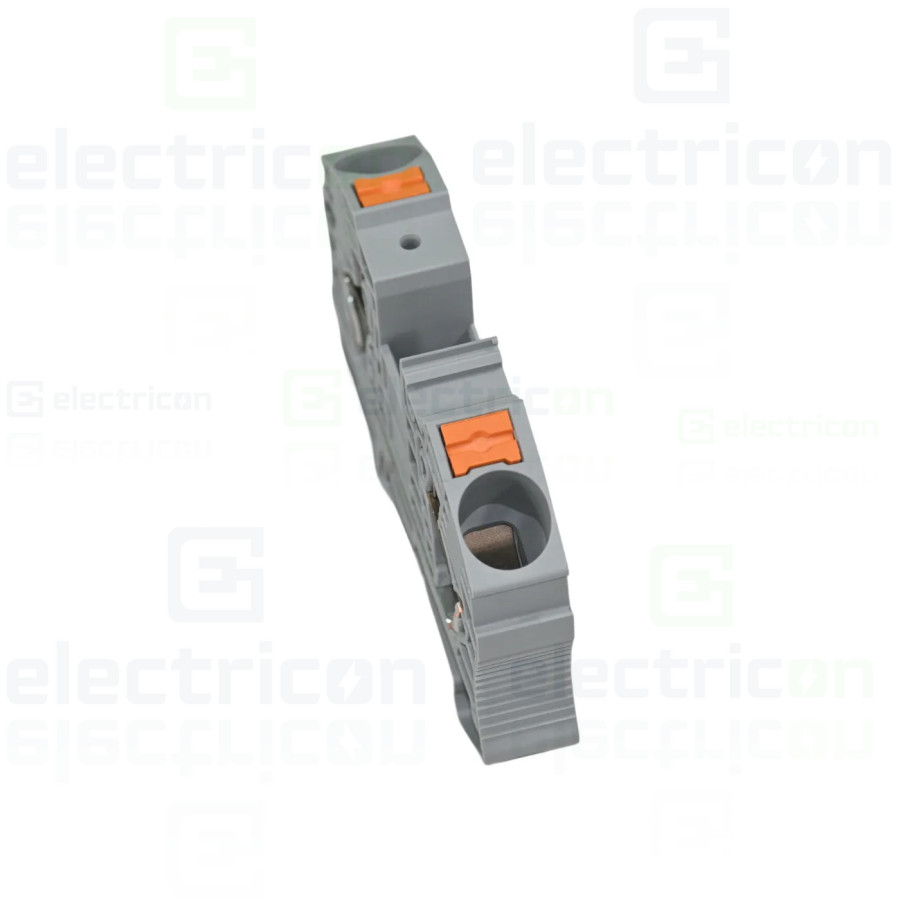 Clemă de derivație 16 mm² Clema șir, de trecere, 2 conexiuni, 16 mm²,gri, PT 16 N, Phoenix Contact, 3212138 – montaj rapid și si