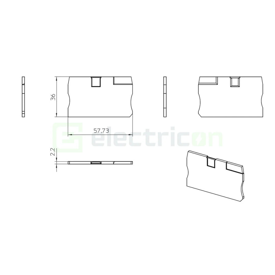 Clemă de derivație Element terminal pentru clemele șir, seria PT 6, gri, D-PT 6, Phoenix Contact, 3212044 – montaj rapid și sigu