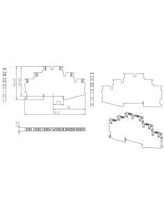 Clemă de derivație 4 mm² Clema șir, de trecere cu 3 etaje, 6 conexiuni, 0,14-4 mm²,gri, PT 2,5-3L, Phoenix Contact, 3210499 – mo 2
