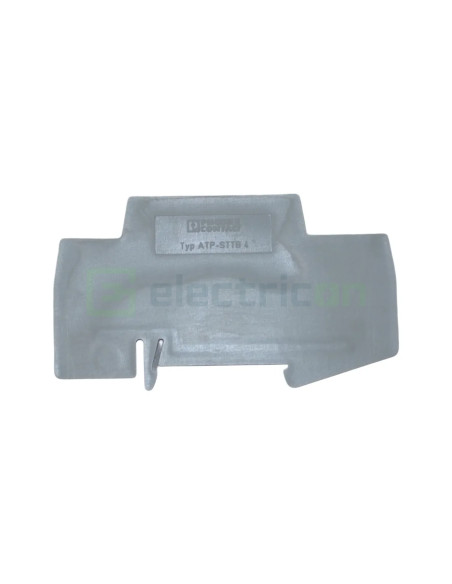 Clemă de derivație Element terminal pentru clemele șir, seria STTB 4, gri, ATP-STTB 4 , Phoenix Contact, 3030747 – montaj rapid 