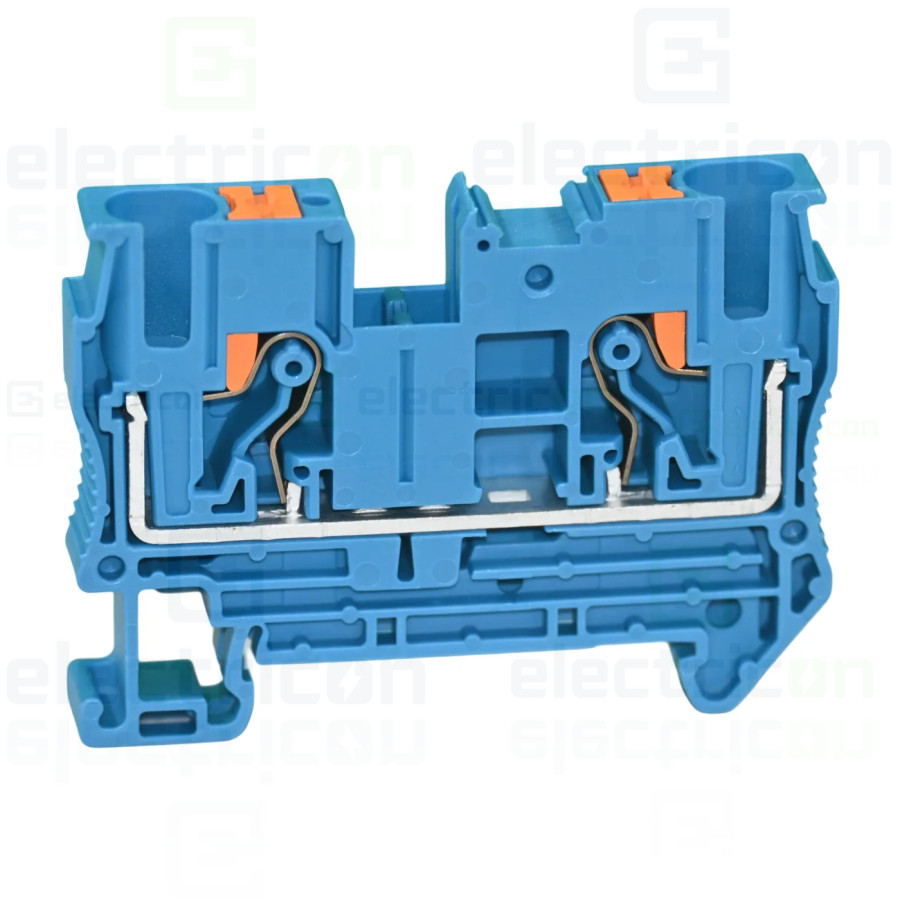 Clemă de derivație 6 mm² Clemă șir de trecere, 2 conexiuni, 6 mm², PT 6 BU, Phoenix Contact, 3211819 – montaj rapid și sigur în 