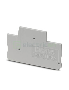 Clemă de derivație Element terminal pentru clemele șir, seria PTTB, gri, D-PTTB 2,5, Phoenix Contact, 3211634 – montaj rapid și 