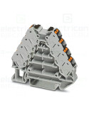 Clema șir 4 etaje 16 conexiuni max. 1.5 mm² gri PTRV 4-PV/BK - Phoenix Contact 3270125