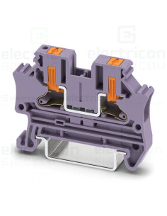 Clemă de derivație 4 mm² Clemă șir de trecere, 2 conexiuni, 4 mm², violet, PTV 4 VT, Phoenix Contact, 1776225 – montaj rapid și 