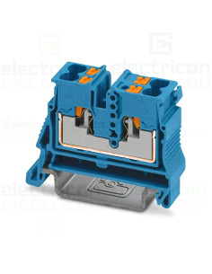 Clemă de derivație 5 mm² Clemă șir, mini format, 4 conexiuni, 2,5 mm². albastru, Phoenix Contact, 1429439 – montaj rapid și sigu
