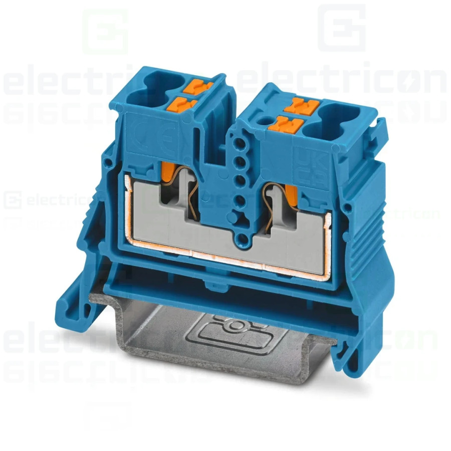 Clemă de derivație 5 mm² Clemă șir, mini format, 4 conexiuni, 2,5 mm². albastru, Phoenix Contact, 1429439 – montaj rapid și sigu