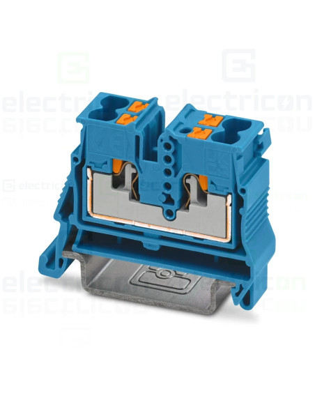 Clemă de derivație 5 mm² Clemă șir, mini format, 4 conexiuni, 2,5 mm². albastru, Phoenix Contact, 1429439 – montaj rapid și sigu