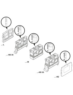 Clemă de derivație 5 mm² Clemă șir, mini format, 4 conexiuni, 2,5 mm². gri MPTD 2,5-NS 35, Phoenix Contact, 1429438 – montaj rap 2