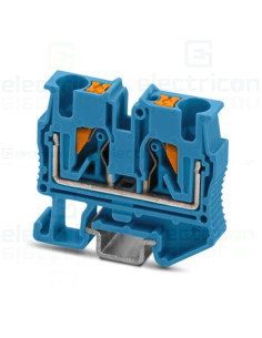 Clemă de derivație 4 mm² Clemă șir,de trecere,2 conexiuni, 4 mm². albastru, MPT 4 BU, Phoenix Contact, 3249001 – montaj rapid și
