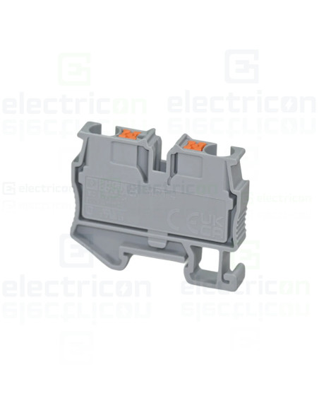 Clemă de derivație 4 mm² Clemă șir,de trecere,2 conexiuni, 4 mm². gri, MPT 4, Phoenix Contact, 3249000 – montaj rapid și sigur î