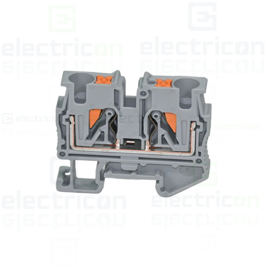 Clemă de derivație 4 mm² Clemă șir,de trecere,2 conexiuni, 4 mm². gri, MPT 4, Phoenix Contact, 3249000 – montaj rapid și sigur î