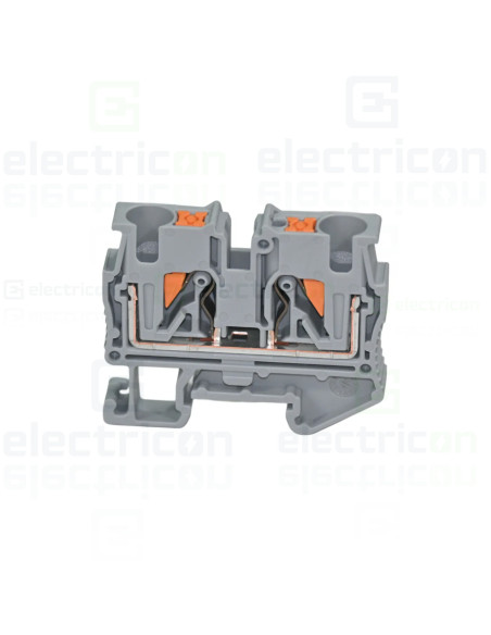 Clemă de derivație 4 mm² Clemă șir,de trecere,2 conexiuni, 4 mm². gri, MPT 4, Phoenix Contact, 3249000 – montaj rapid și sigur î