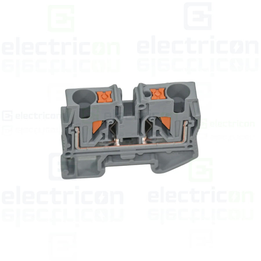 Clemă de derivație 4 mm² Clemă șir,de trecere,2 conexiuni, 4 mm². gri, MPT 4, Phoenix Contact, 3249000 – montaj rapid și sigur î