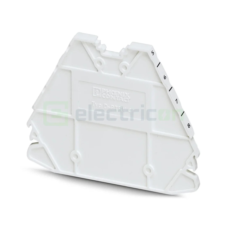 Clemă de derivație Element terminal pentru clemele șir, seria PTRV, cu 4 etaje, alb, DP-PTRV 4 WH 1-8, Phoenix Contact, 1117529 
