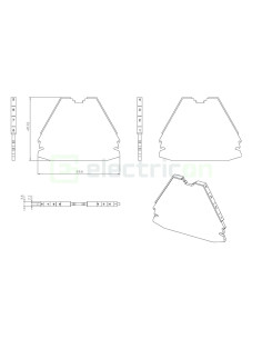 Clemă de derivație Element terminal pentru clemele șir, seria PTRV, cu 4 etaje, alb, DP-PTRV 4 WH 1-8, Phoenix Contact, 1117529  2