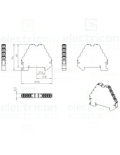 Clemă de derivație 5 mm² Clemă șir cu 4 etaje, 16 conexiuni, 0,14 - 2,5 mm², verde, PTRV 4/GN, Phoenix Contact, 3270122 – montaj 2