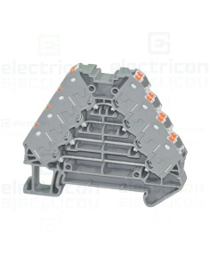 Clemă de derivație 5 mm² Clemă șir cu 4 etaje, 16 conexiuni, 0,14 - 2,5 mm², alb, PTRV 4/WH, Phoenix Contact, 3270115 – montaj r