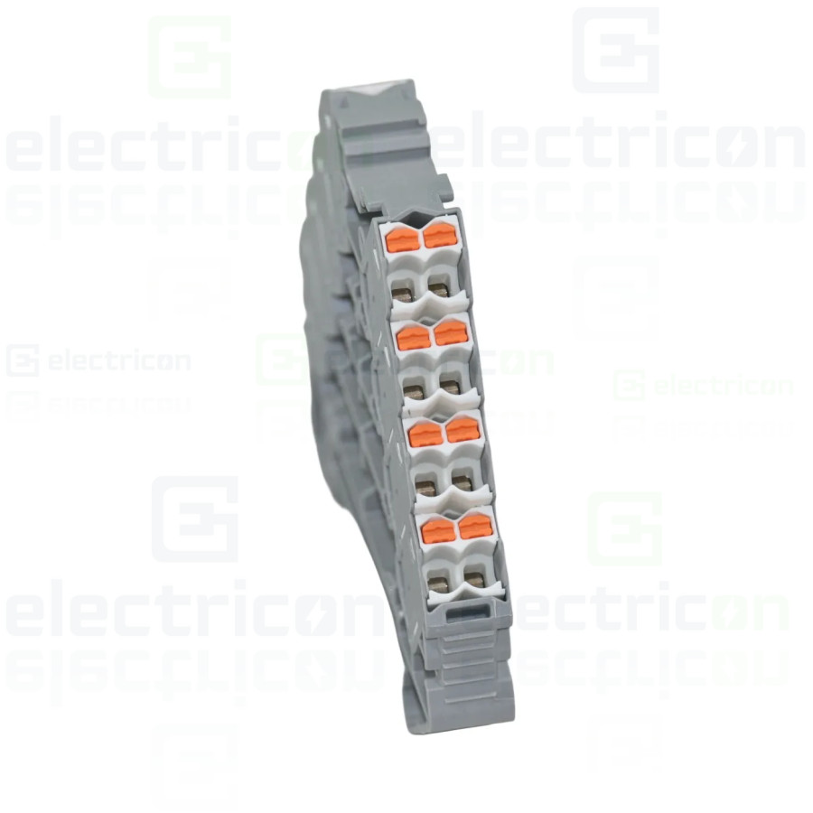 Clemă de derivație 5 mm² Clemă șir cu 4 etaje, 16 conexiuni, 0,14 - 2,5 mm², alb, PTRV 4/WH, Phoenix Contact, 3270115 – montaj r