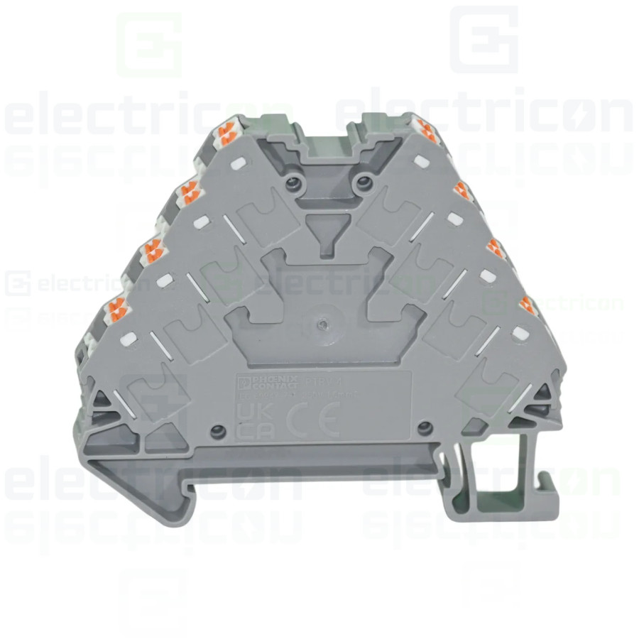 Clemă de derivație 5 mm² Clemă șir cu 4 etaje, 16 conexiuni, 0,14 - 2,5 mm², alb, PTRV 4/WH, Phoenix Contact, 3270115 – montaj r