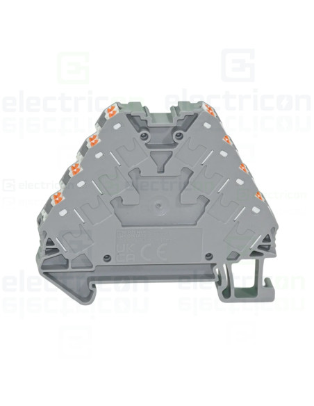 Clemă de derivație 5 mm² Clemă șir cu 4 etaje, 16 conexiuni, 0,14 - 2,5 mm², alb, PTRV 4/WH, Phoenix Contact, 3270115 – montaj r