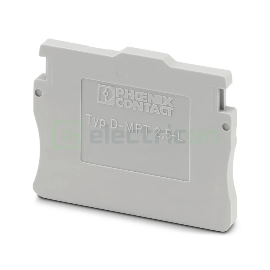 Clemă de derivație Element terminal pentru clemele șir, seria MPT, pe partea stanga, gri, DP-MPT 2,5 L, Phoenix Contact, 1075386