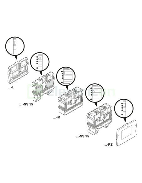 Clemă de derivație Element terminal pentru clemele șir, seria MPT, pe partea stanga, gri, DP-MPT 2,5 L, Phoenix Contact, 1075386