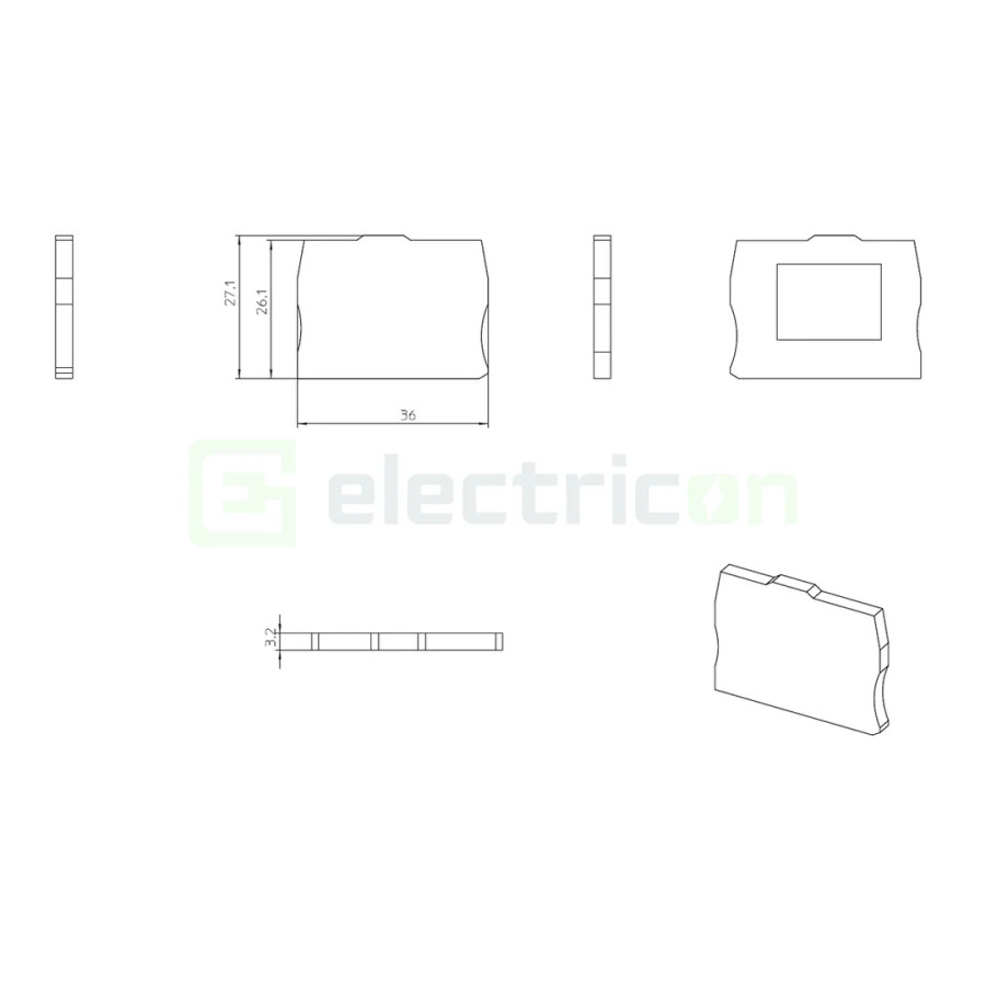 Clemă de derivație Element terminal pentru clemele șir, seria MPT, pe partea stanga, gri, DP-MPT 2,5 L, Phoenix Contact, 1075386