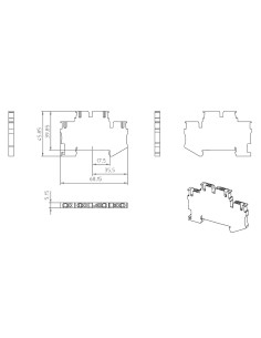 Clemă de derivație 5 mm² Clema șir, cu 2 etaje, 4 conexiuni, 2,5 mm²,albastru, PTTB 2,5-PV BU, Phoenix Contact, 3000715 – montaj 2