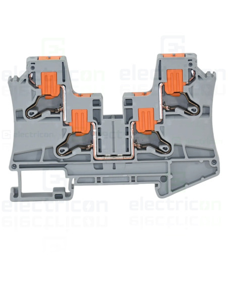 Clemă de derivație 6 mm² Clema șir, de trecere, 6 mm²,gri, PT 6-QUATTRO, Phoenix Contact, 1116871 – montaj rapid și sigur în apl