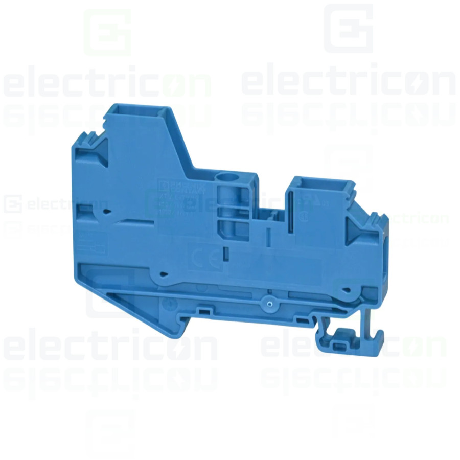 Clemă de derivație 6 mm² Clema șir, 3 conexiuni, 6 mm²,albastru, XTV 6-TWIN BU, Phoenix Contact, 1329506 – montaj rapid și sigur