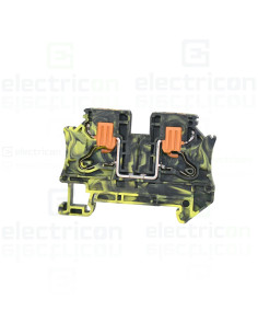 Clemă de derivație 6 mm² Clemă șir de trecere, 2 conexiuni, 6 mm², negru/galben, PTV 6 FE, Phoenix Contact, 1368024 – montaj rap 2