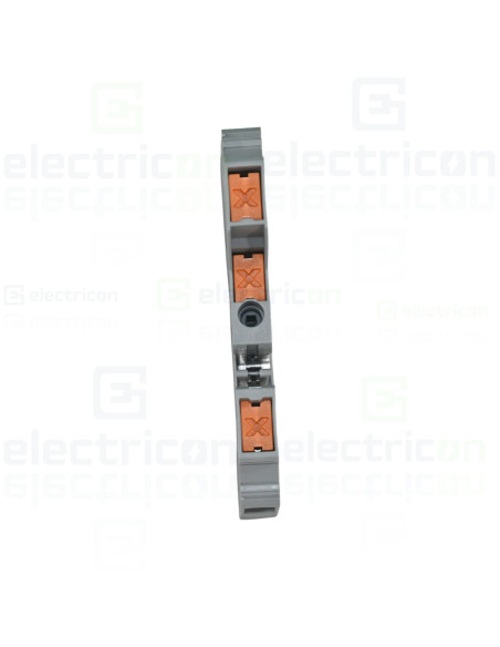 Clemă de derivație 6 mm² Clema șir, 3 conexiuni, 6 mm²,gri, XTV 6-TWIN, Phoenix Contact, 1329499 – montaj rapid și sigur în apli