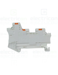 Clemă de derivație 5 mm² Clemă șir de trecere, 3 conexiuni, 2.5 mm², alb, PTV 2.5 TWIN WH, Phoenix Contact, 1451437 – montaj rap