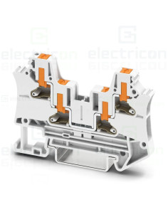 Clemă de derivație 4 mm² Clemă șir de trecere, 4 conexiuni, 4 mm², alb, PTV 4 QUATTRO WH, Phoenix Contact, 1776222 – montaj rapi