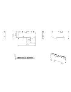 Clemă de derivație 4 mm² Clema șir, de trecere, 4 conexiuni, 4 mm²,alb, PT 4-QUATTRO WH, Phoenix Contact, 1674246 – montaj rapid 2
