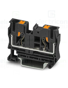 Clemă de derivație 6 mm² Clemă șir de trecere, 2 conexiuni, 6 mm², negru, PT 6 BK, Phoenix Contact, 3211814 – montaj rapid și si