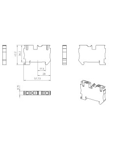 Clemă de derivație 6 mm² Clemă șir de trecere, 2 conexiuni, 6 mm², negru, PT 6 BK, Phoenix Contact, 3211814 – montaj rapid și si 2