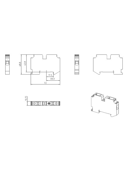 Clemă de derivație 10 mm² Clema șir, de trecere,2 conexiuni, 10 mm²,albastru, XTV 10 BU, Phoenix Contact, 1329549 – montaj rapid