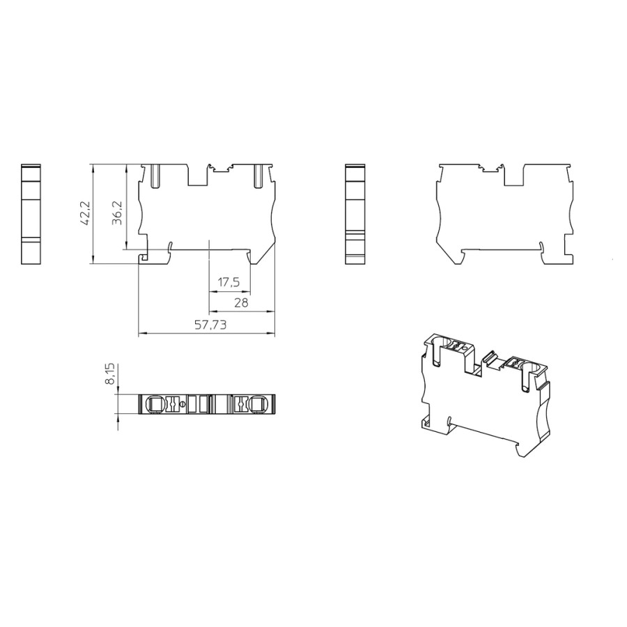 Clemă de derivație 6 mm² Clema șir, 2 conexiuni,6 mm²,portocaliu, PT 6-OG, Phoenix Contact, 3211820 – montaj rapid și sigur în a