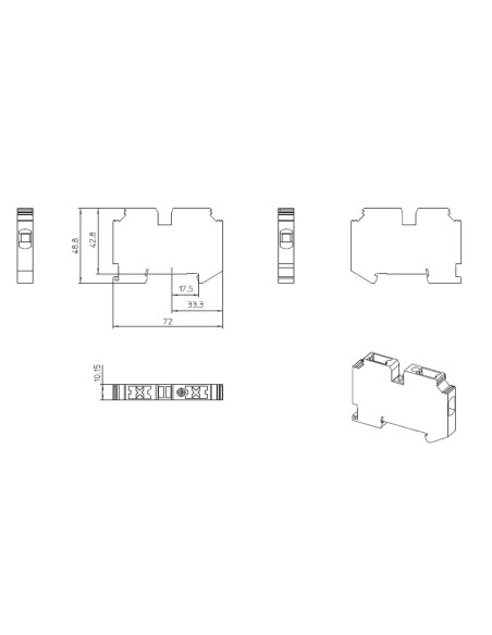 Clemă de derivație 10 mm² Clema șir, de trecere,2 conexiuni, 10 mm²,gri, XTV 10, Phoenix Contact, 1329547 – montaj rapid și sigu