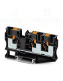Clema șir 3 conexiuni max. 10 mm² negru PT 10-TWIN BK - Phoenix Contact 1375410