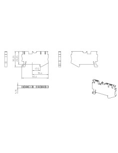 Clemă de derivație 4 mm² Clema șir, de trecere, 3 conexiuni, 0,14-4 mm²,roșu, PT 2,5-TWIN RD, Phoenix Contact, 3211223 – montaj  2