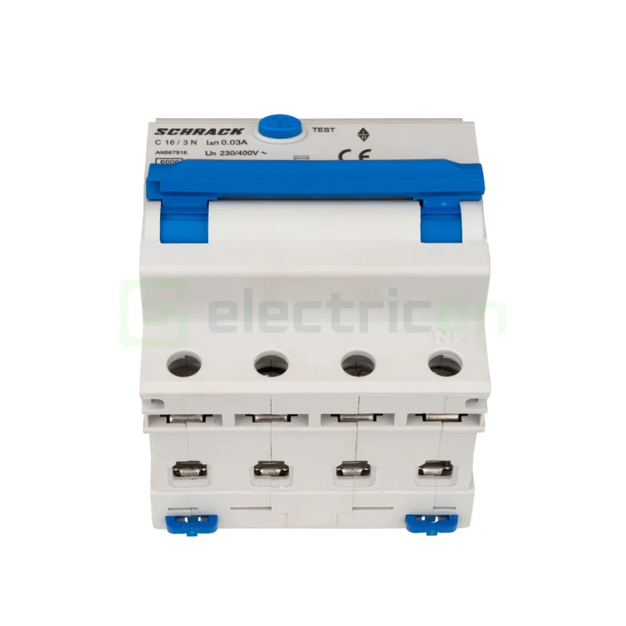 Disjunctor RCBO 16A 30mA Schrack 3P+N