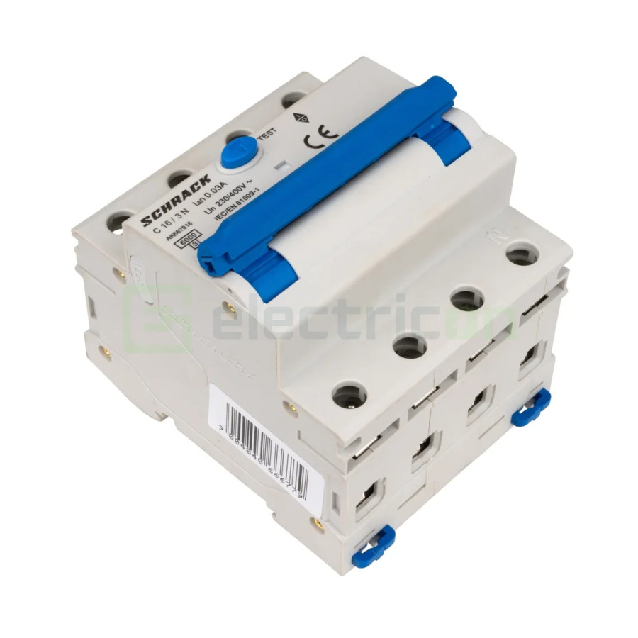 Disjunctor RCBO 16A 30mA Schrack 3P+N