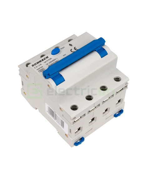 Disjunctor RCBO 6A 30mA Schrack 3P+N